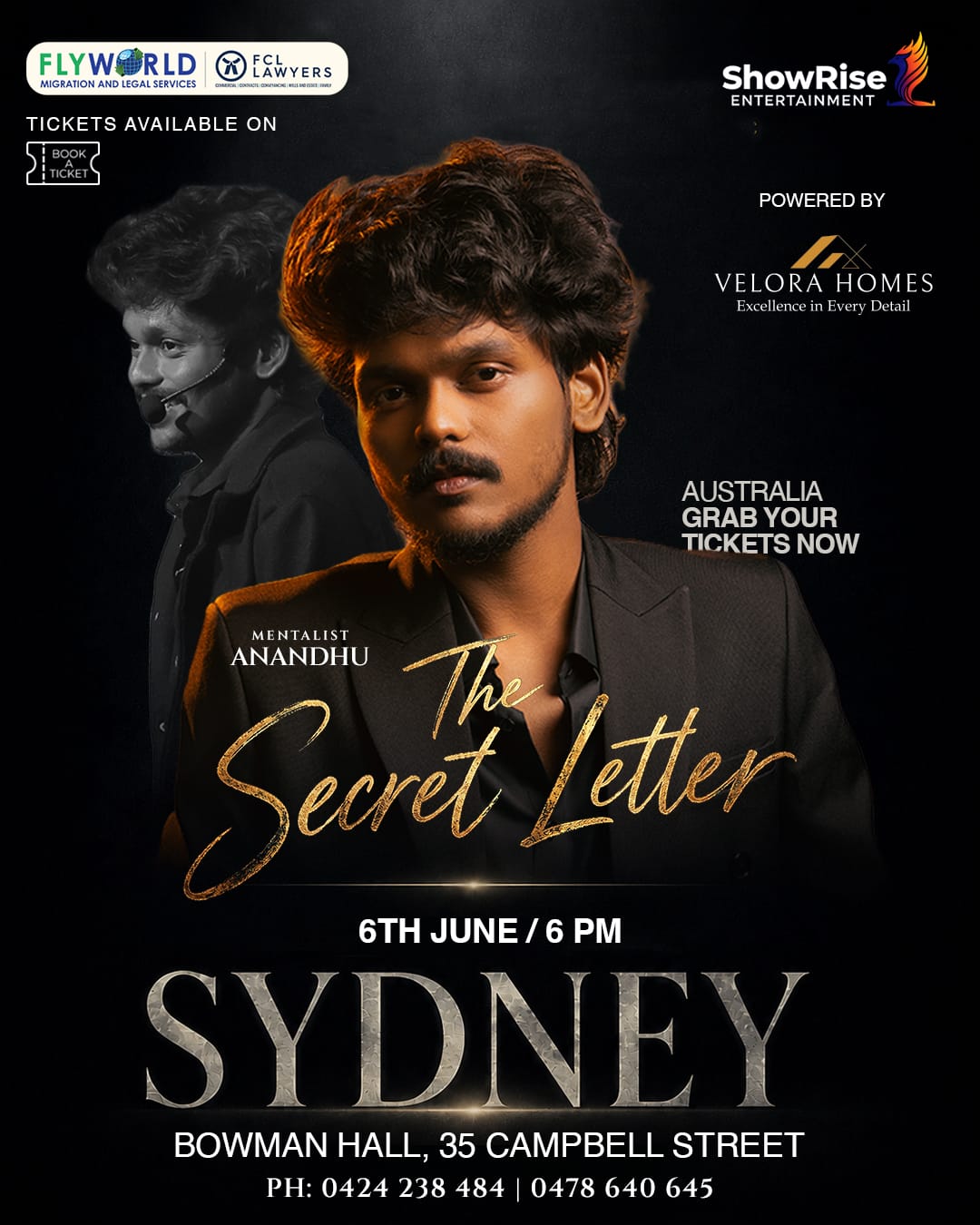 THE SECRET LETTER – LIVE IN SYDNEY