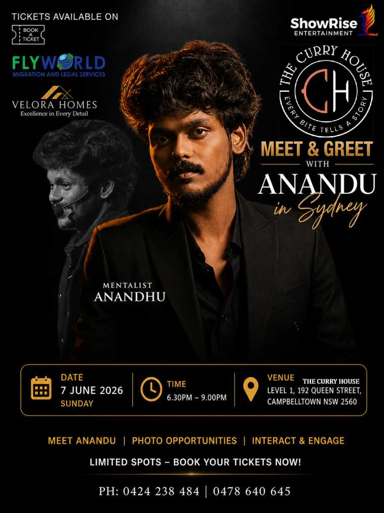 Meet and Greet with Anandu – Sydney